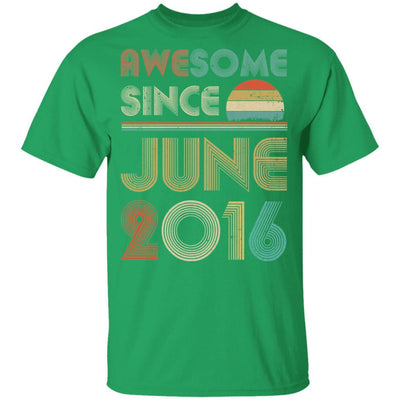 Awesome Since June 2016 Vintage 5th Birthday Gifts Youth-Youth Shirt-Youth T-Shirt-Irish Green