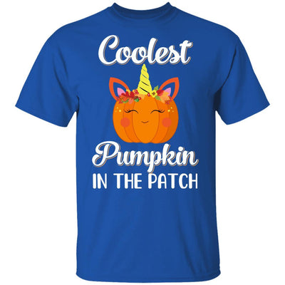 Kids Coolest Pumpkin In The Patch Halloween Costume Boys Youth-Youth Shirt-Youth T-Shirt-Royal