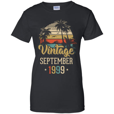 Retro Classic Vintage September 1999 22th Birthday Gift-T-Shirt & Hoodie-Women's T-Shirt-Black