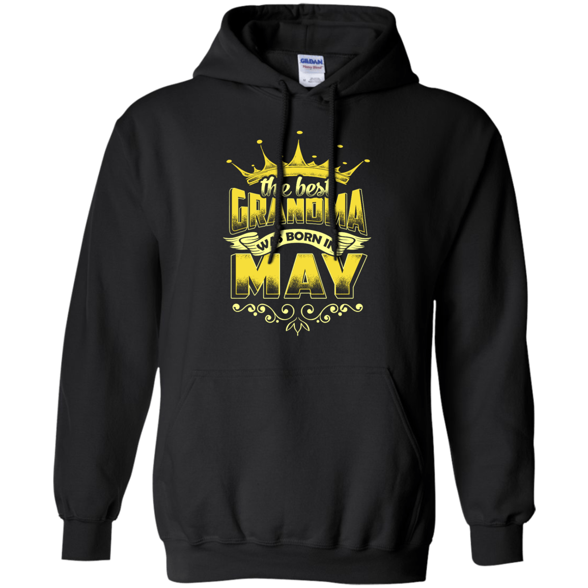 The Best Grandma Was Born In May-T-Shirt & Hoodie-Pullover Hoodie-Black