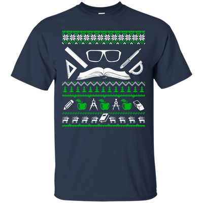 Teacher Christmas Sweater-T-Shirt & Hoodie-Classic T-Shirt-Navy
