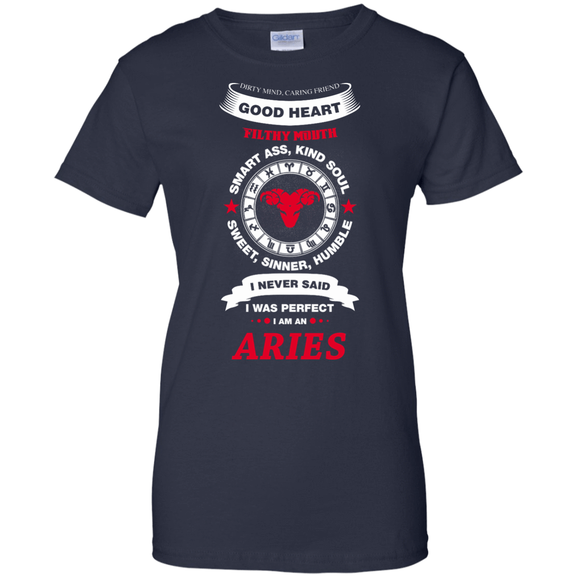 I Never Said I Was Perfect I Am An ARIES-T-Shirt & Hoodie-Women's T-Shirt-Navy