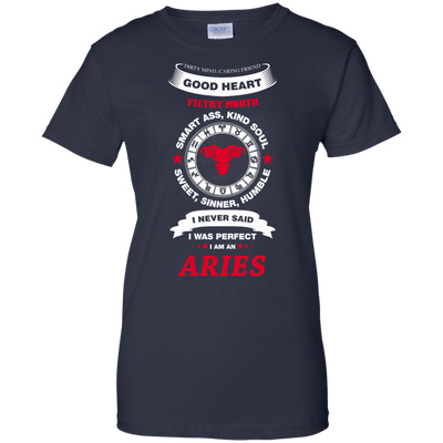I Never Said I Was Perfect I Am An ARIES-T-Shirt & Hoodie-Women's T-Shirt-Navy