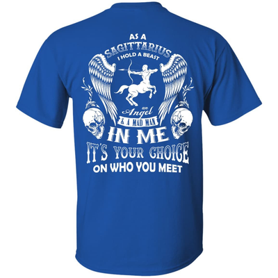 As A Sagittarius I Hold A Beast An Angel A Madman In Me-T-Shirt & Hoodie-Classic T-Shirt-Royal