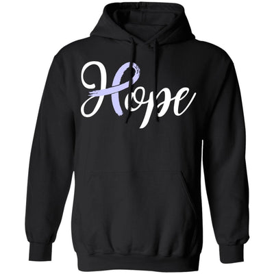 Stomach Cancer Awareness Periwinkle Ribbon Hope-T-Shirt & Hoodie-Pullover Hoodie-Black