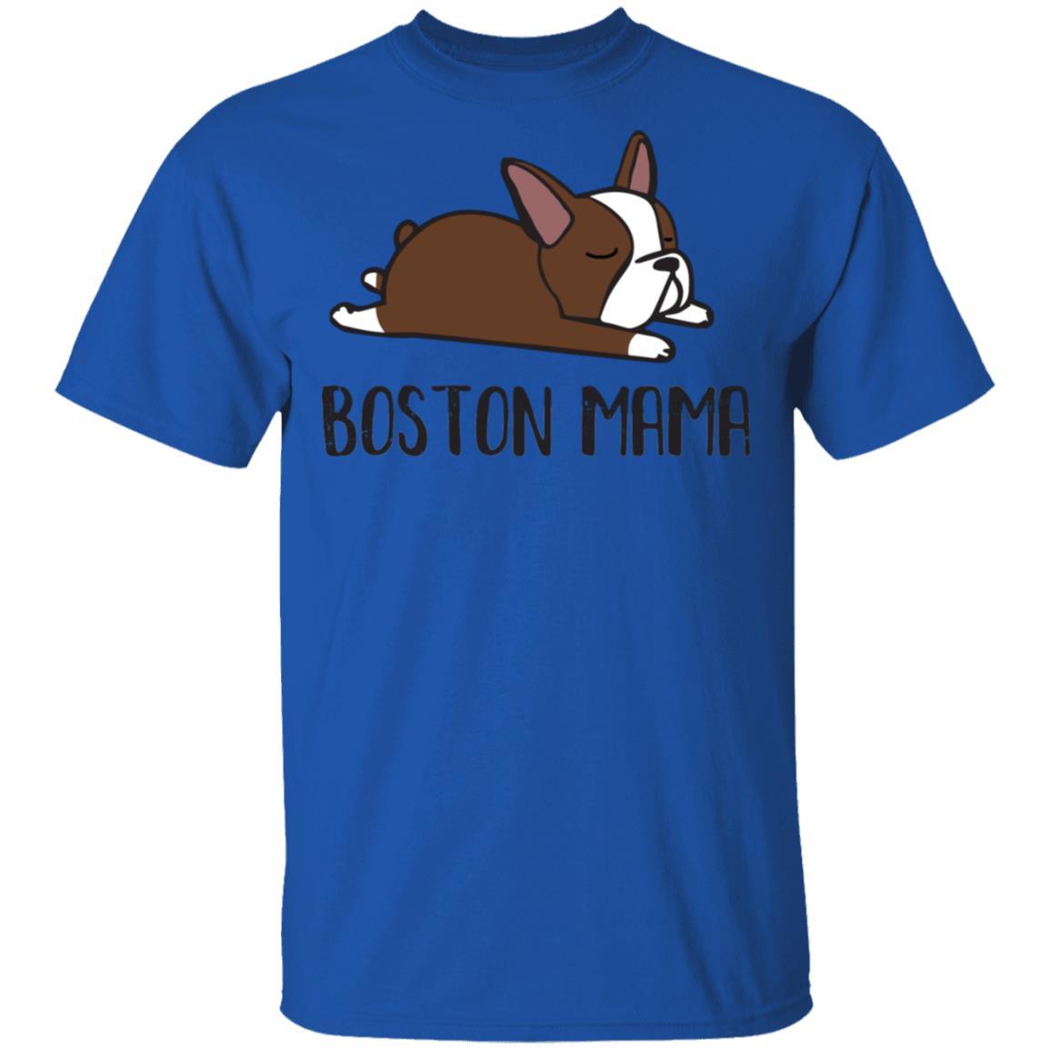 Brown Boston Terrier Mama Bostie Mom Gifts Women-T-Shirt & Hoodie-Classic T-Shirt-Royal