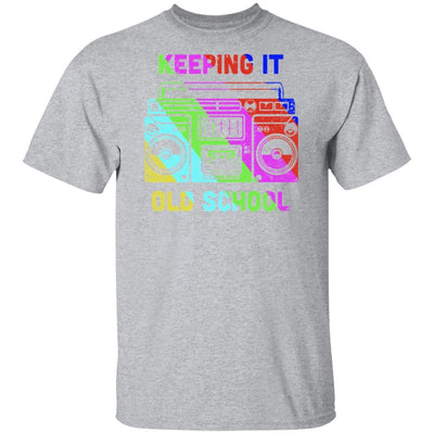 Keeping It Old School Retro Music 80s 90s-T-Shirt & Hoodie-Classic T-Shirt-Sport Grey
