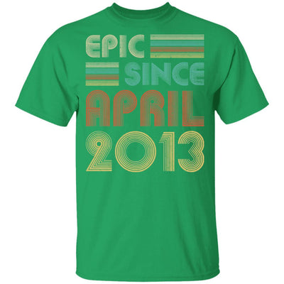 Epic Since April 2013 Vintage 8th Birthday Gifts Youth-Youth Shirt-Youth T-Shirt-Irish Green