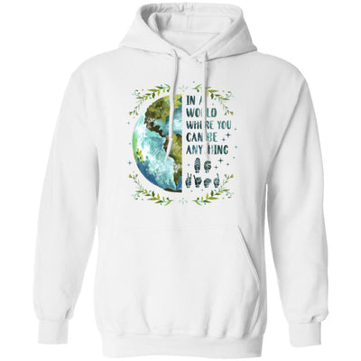 In A World Where You Can Be Anything Be Kind Sign Language-T-Shirt & Hoodie-Pullover Hoodie-White
