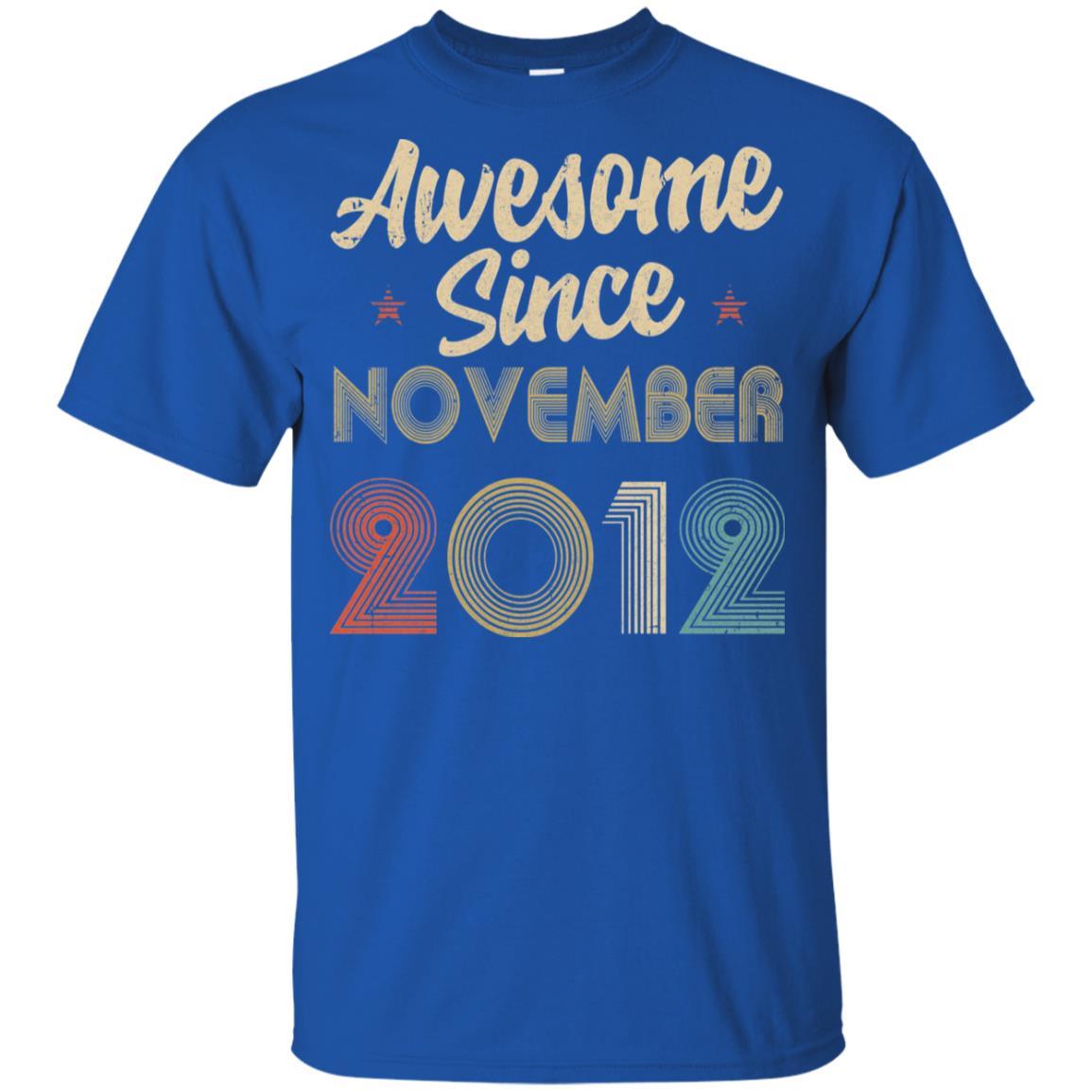 Awesome Since November 2012 Vintage 9th Birthday Gifts Youth-Youth Shirt-Youth T-Shirt-Royal