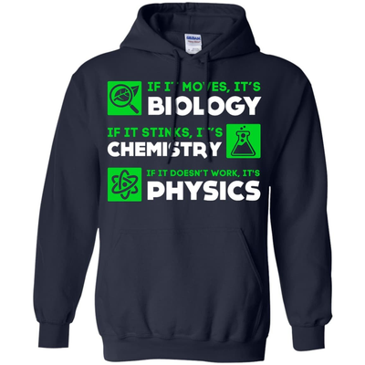 Biology Chemistry Physics Science Teacher-T-Shirt & Hoodie-Pullover Hoodie-Navy