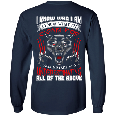 I Know who I Am I Know What I'm Capable-T-Shirt & Hoodie-Long Sleeve T-Shirt-Navy