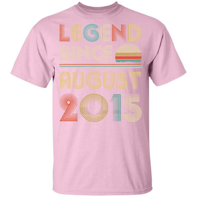 Legend Since August 2015 Vintage 6th Birthday Gifts Youth-Youth Shirt-Youth T-Shirt-Light Pink