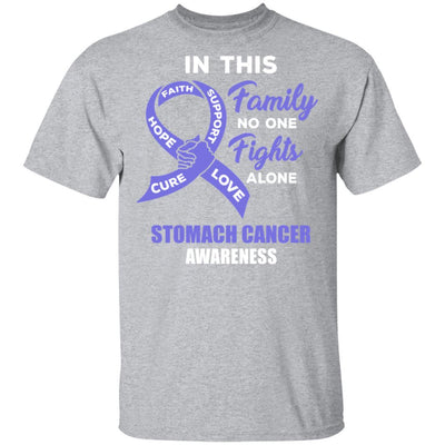 In This School No One Fights Stomach Cancer Awareness Alone-T-Shirt & Hoodie-Classic T-Shirt-Sport Grey