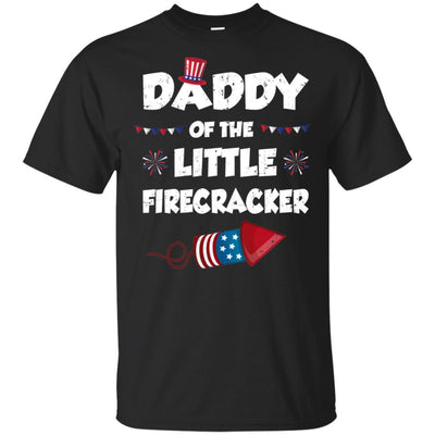 4th Of July Birthday Daddy Of The Little Firecracker-T-Shirt & Hoodie-Classic T-Shirt-Black