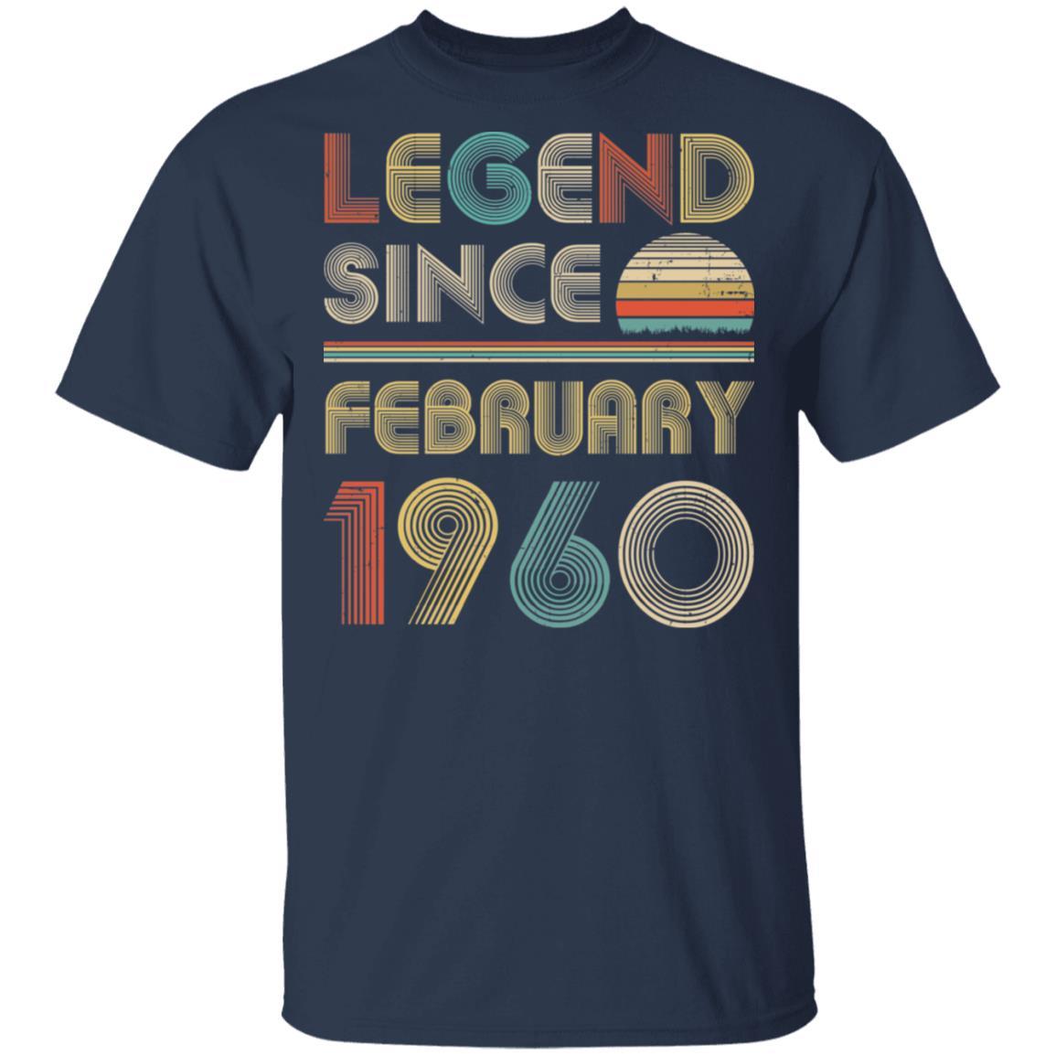 Legend Since February 1960 Vintage 61th Birthday Gifts-T-Shirt & Hoodie-Classic T-Shirt-Navy