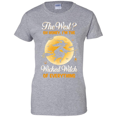 The West Oh Honey I'm The Wicked Witch Funny Halloween-T-Shirt & Hoodie-Women's T-Shirt-Sport Grey