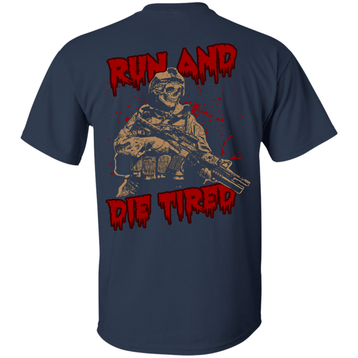 Run And Die Tired T Shirt-T-Shirt & Hoodie-Classic T-Shirt-Navy