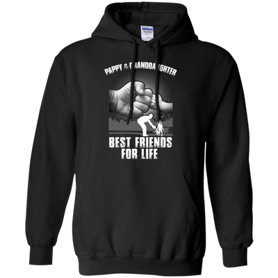 Pappy And Granddaughter Best Friends For Life-T-Shirt & Sweatshirt-Pullover Hoodie-Black