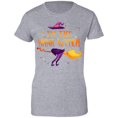 I Am The Nana Witch Halloween Costume Gift-T-Shirt & Hoodie-Women's T-Shirt-Sport Grey