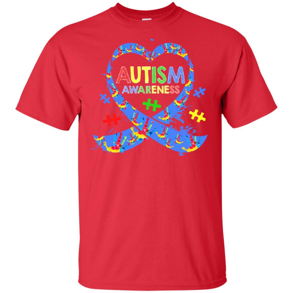 World Autism Awareness 2 April Dad Mom Kid Autism Gift-T-Shirt & Hoodie-Classic T-Shirt-Red