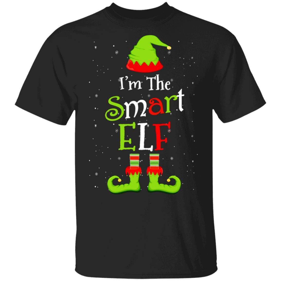 I'm The Smart Elf Family Matching Funny Christmas Group Gift-T-Shirt & Sweatshirt-Classic T-Shirt-Black