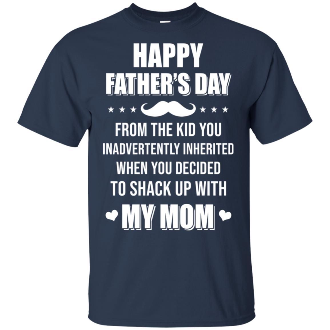 Happy Fathers Day From The Kid Bonus Step Dad Gift-T-Shirt & Hoodie-Classic T-Shirt-Navy