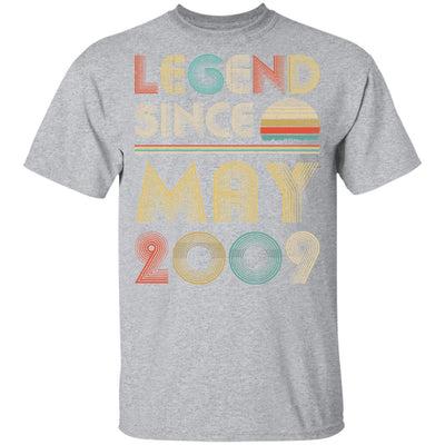 Legend Since May 2009 Vintage 12th Birthday Gifts Youth-Youth Shirt-Youth T-Shirt-Sport Grey