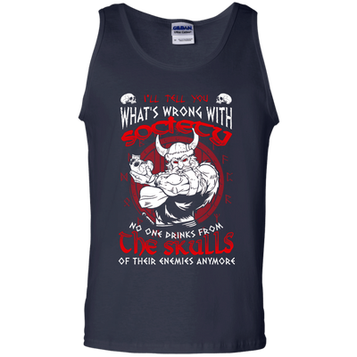 VIKING I'LL TELL YOU What's Wrong With Society-T-Shirt & Hoodie-Unisex Tank-Navy