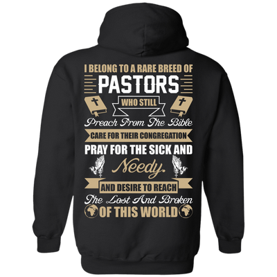 I Belong To A Rare Breed Of Pastors-T-Shirt & Hoodie-Pullover Hoodie-Black