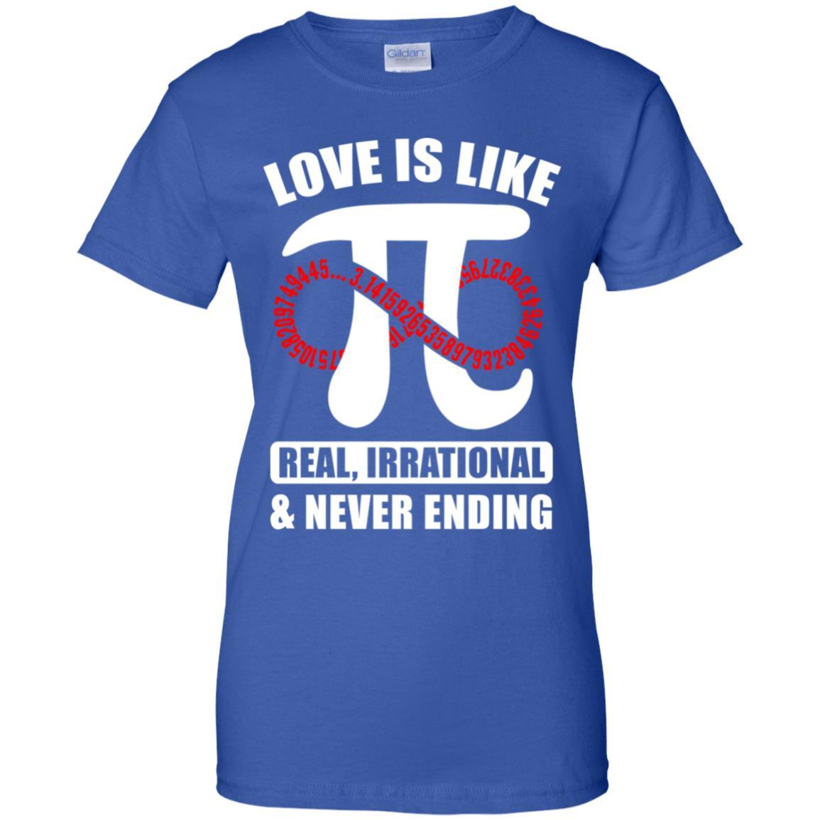 Love Is Like Pi Math 3.14 Pi Day Gift-T-Shirt & Hoodie-Women's T-Shirt-Royal