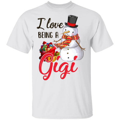 I Love Being A Gigi Snowman Gift For Christmas Day-T-Shirt & Sweatshirt-Classic T-Shirt-White