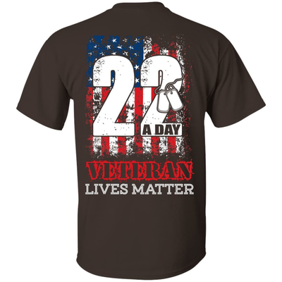 22 Push Up Challenge Veteran Lives Matter-T-Shirt & Hoodie-Classic T-Shirt-Dark Chocolate