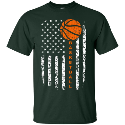 American Basketball Flag-T-Shirt & Hoodie-Classic T-Shirt-Forest Green