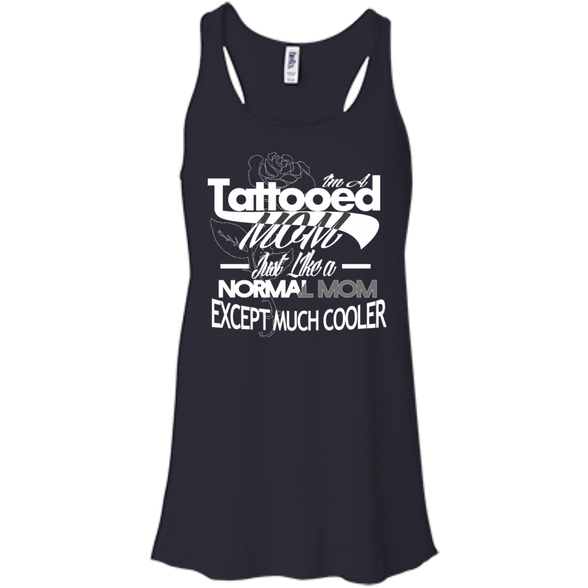 I'm a Tattooed Mom-T-Shirt & Hoodie-Women's Flowy Racerback Tank-Midnight
