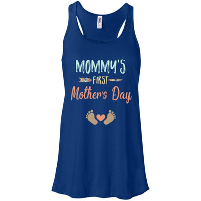 Funny Mommy's First Mother's Day Gift-T-Shirt & Tank Top-Women's Flowy Racerback Tank-True Royal