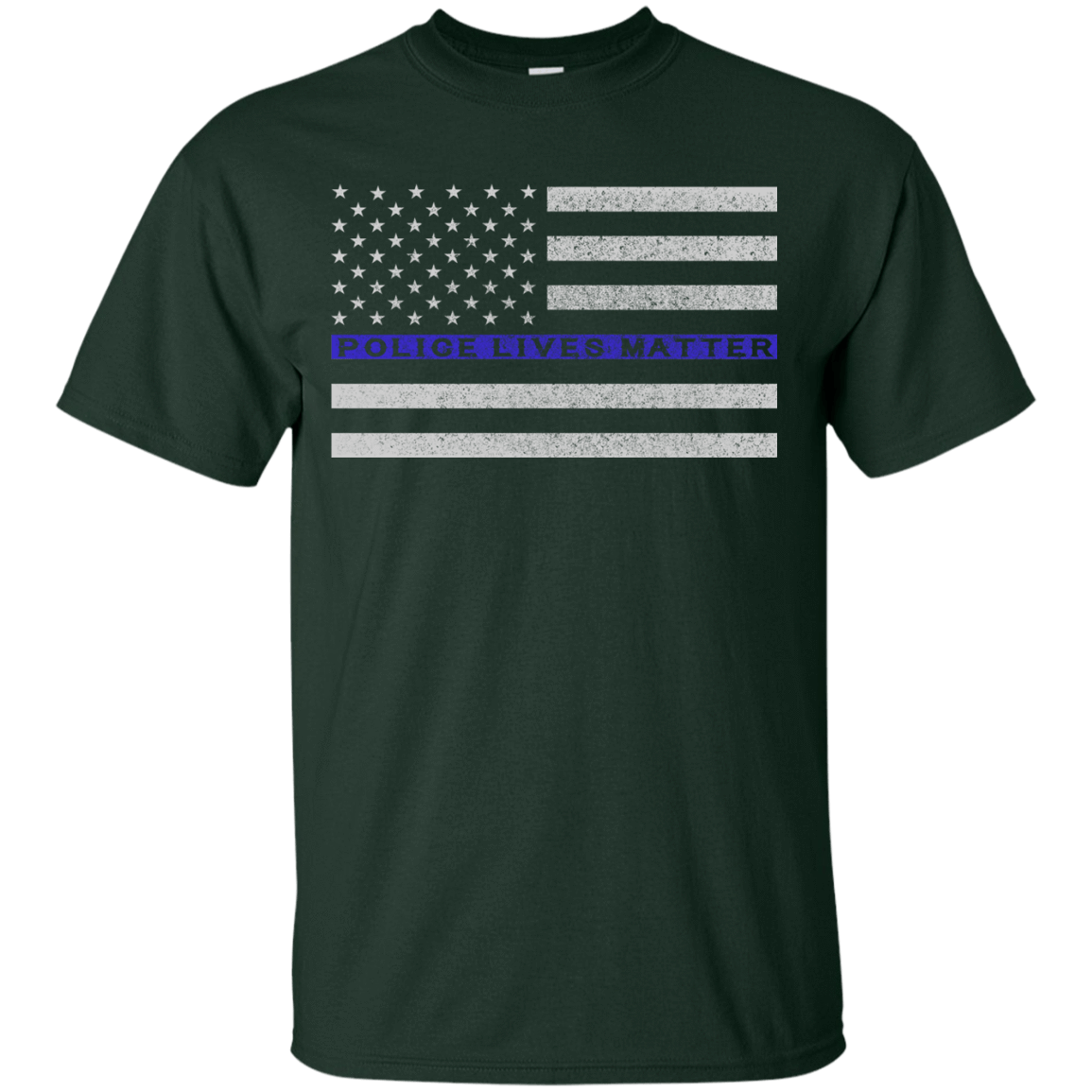 Police Lives Matter Support-T-Shirt & Hoodie-Classic T-Shirt-Forest Green