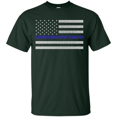 Police Lives Matter Support-T-Shirt & Hoodie-Classic T-Shirt-Forest Green