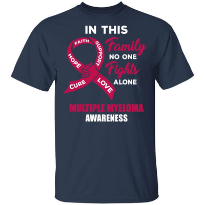 In This School No One Fights Multiple Myeloma Alone-T-Shirt & Hoodie-Classic T-Shirt-Navy