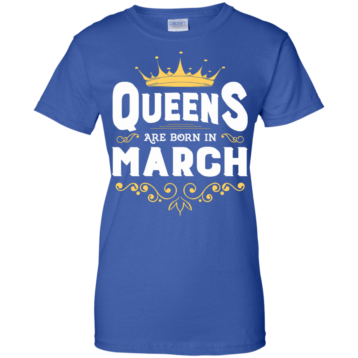 Queens Are Born In March-T-Shirt & Hoodie-Women's T-Shirt-Royal
