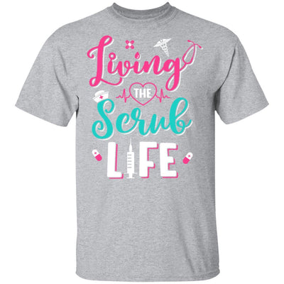Living The Scrub Life Gift Nurse-T-Shirt & Tank Top-Classic T-Shirt-Sport Grey