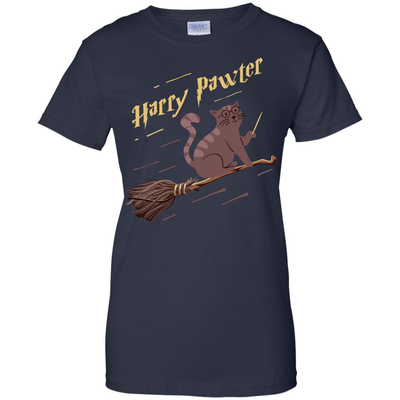 Harry Pawter Cat Lover-T-Shirt & Hoodie-Women's T-Shirt-Navy