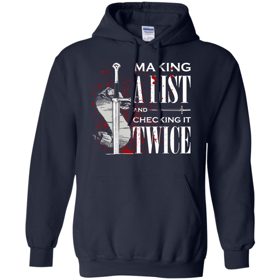 Making A List And Check It-T-Shirt & Hoodie-Pullover Hoodie-Navy
