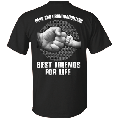 Papa And Granddaughters Best Friends For Life-T-Shirt & Hoodie-Classic T-Shirt-Black