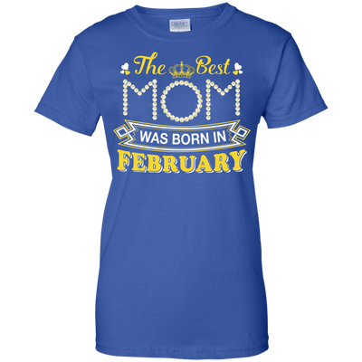 The Best Mom Was Born In February-T-Shirt & Hoodie-Women's T-Shirt-Royal