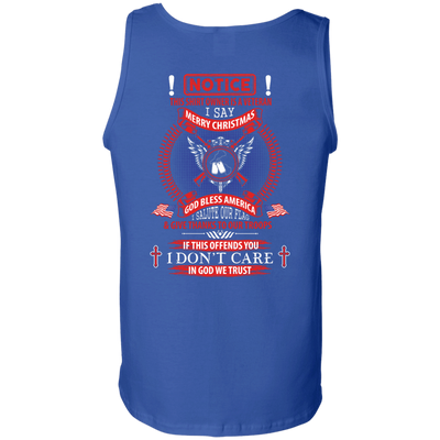 Notice This Shirt Owner Is A Veteran-T-Shirt & Hoodie-Unisex Tank-Royal