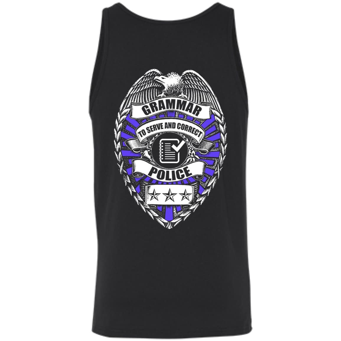 Grammar To Serve And Correct Police-T-Shirt & Hoodie-Unisex Tank-Black