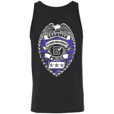 Grammar To Serve And Correct Police-T-Shirt & Hoodie-Unisex Tank-Black