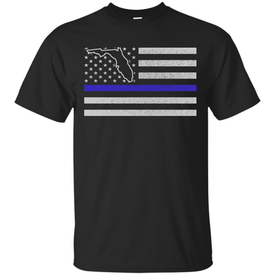 Florida Thin Blue Line Police State-T-Shirt & Hoodie-Classic T-Shirt-Black