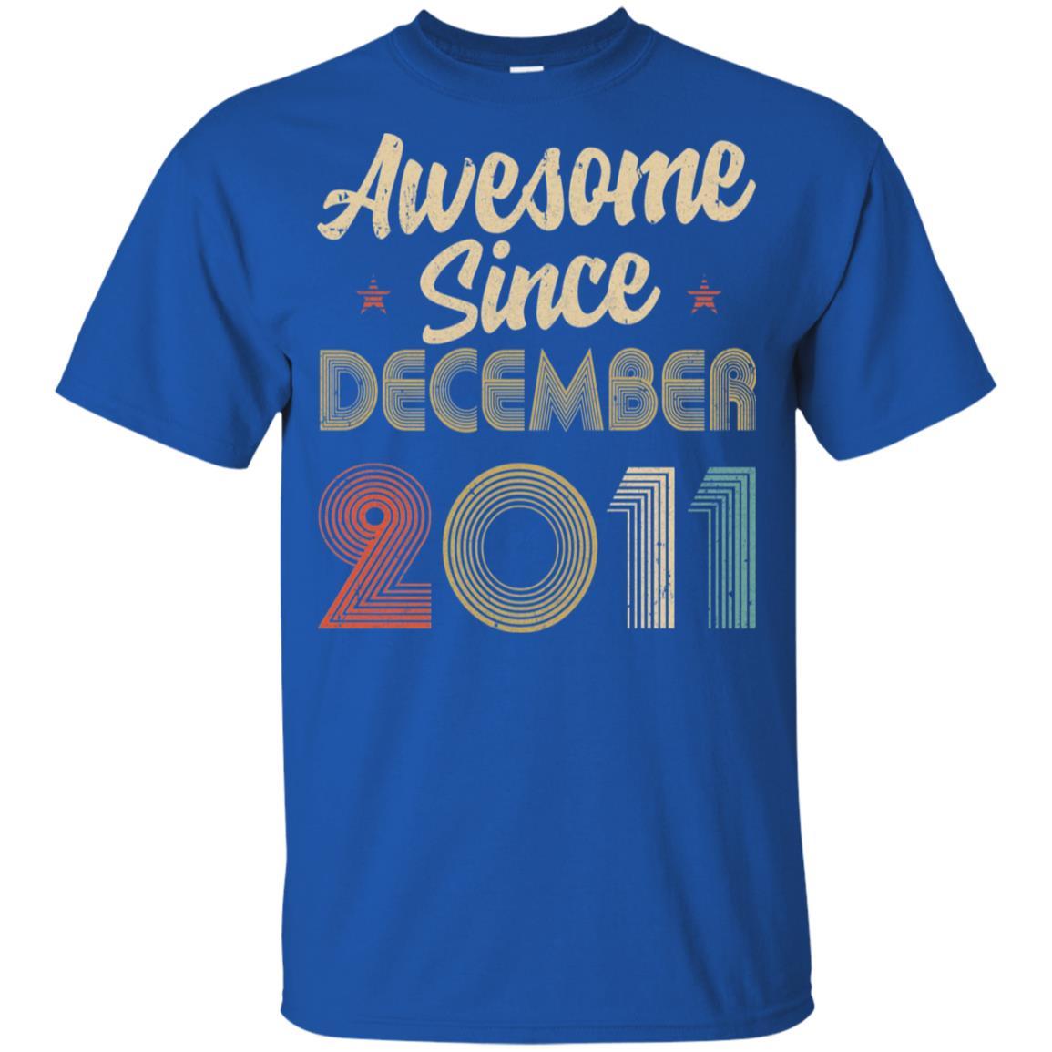 Awesome Since December 2011 Vintage 10th Birthday Gifts Youth-Youth Shirt-Youth T-Shirt-Royal
